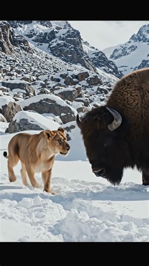 You Won’t Believe Who Wins – Lion vs bull#animallife