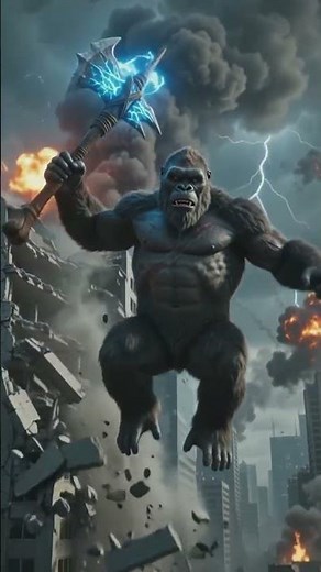Godzilla vs Kong 🦍🔥 | Epic Monster Battle | Cinematic AI Video | 4K Ultra HD
