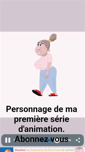 cycle de marche, personnage de ma première série d'animation 2d