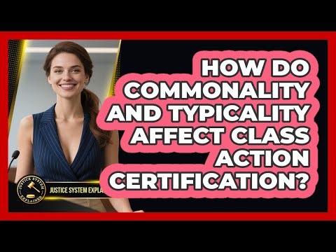 How Do Commonality And Typicality Affect Class Action Certification? - Justice System Explained