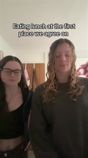 Eating lunch at the first place we agree on #trendingsound #relatable #foodtok #fyp #viral