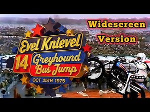 Evel Knievel's 14 Greyhound Bus Jump Oct 25th 1975 Widescreen version.