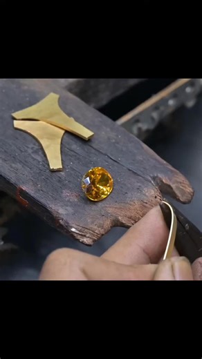 Handmade Gold Ring with Yellow Ruby - Stunning Jewelry