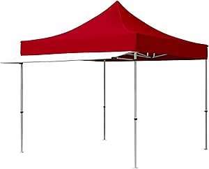 Vispronet Removable Tent Awning Hardware – Tent Hardware for 10ft Pop Up Canopy Tents & Outdoor Canopies, Includes White Awning Tarp, Crossbars, Square Clamps & Connectors, Canopy Tent not Included
