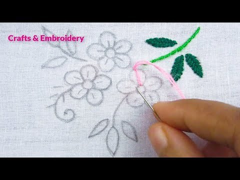 Hand Embroidery, Easy Flower Embroidery