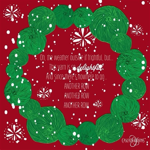 Another row Another row Another row! #cascadeyarns #diygiftideas #winter #knit #crochet #snow #letitsnow | Cascade Yarns