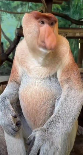 Amazing Proboscis Monkey Video at Chimelong