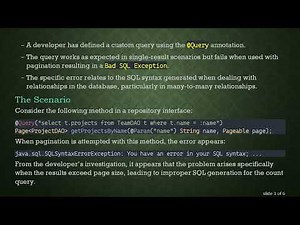 Resolving Spring's Bad SQL Exception for Custom Queries in Your Java Application