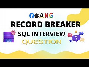 SQL Interview Question | FAANG | Record Breaker | Data Engineer | Window Functions | Data Analyst