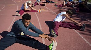 High school football players weigh benefits of track and field