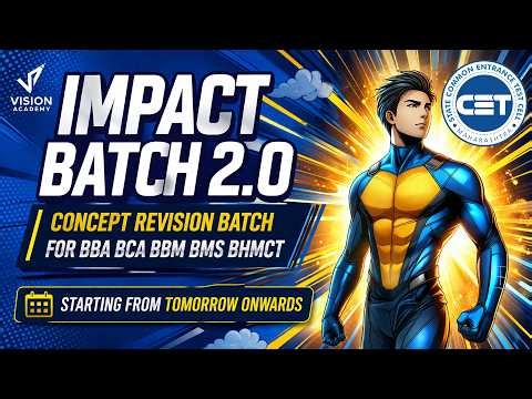 MAH CET 2026 BBA BCA BBM BMS BHMCT 🚀 IMPACT BATCH Concept Revision Starts Tomorrow