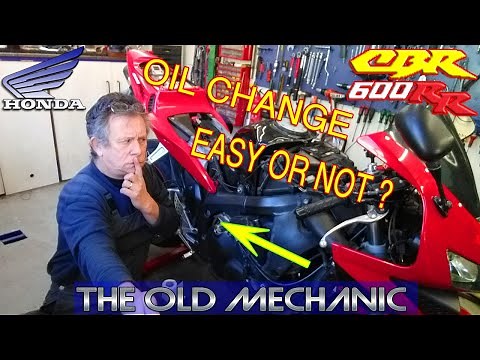 Honda CBR600RR OIL CHANGE. Motorcycle Maintenance [made easy by: The Old Mechanic]