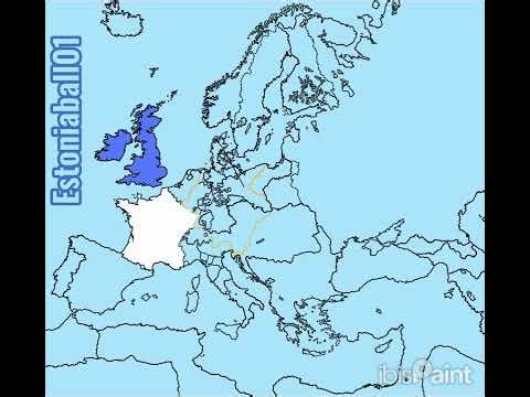 Flag Map of Europe in 1815