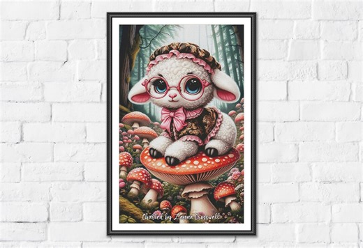 Miss Lambetta - Full Coverage Counted Cross Stitch Pattern. Downloadable Printable PDF Pattern Keeper & Markup R-XP App Compatible. - Etsy