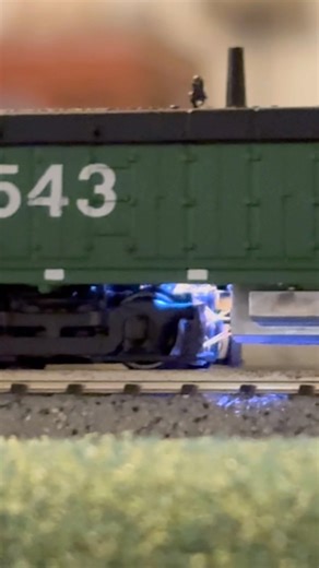 Kato N scale NW2 switcher has a driveshaft explosion