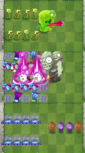 PvZ 2 - Plants in Teams Vs Four Vase Breaker Zombie Teams - P73#shorts #pvz2 #youtubeshorts