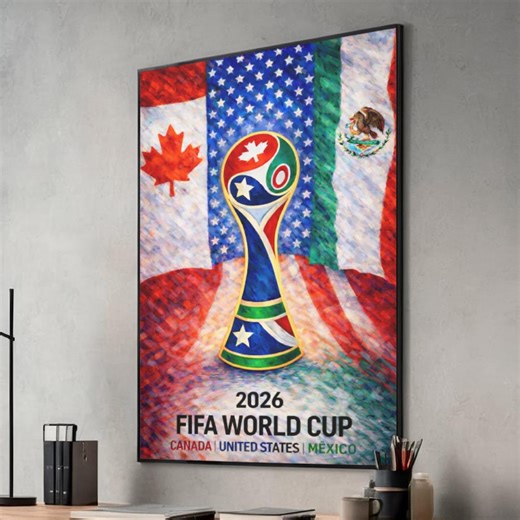 World Cup 2026 Poster America Canada Mexico Soccer Decor Football Wall Art Digital Print - Etsy Canada