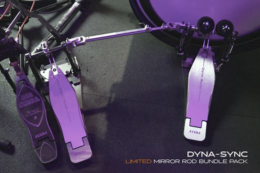 You can get the new Mirror Rod included in one of three limited-edition bundles, paired with the Iron Cobra, Speed Cobra, or Dyna-Sync Twin Pedals. | Tama Drums