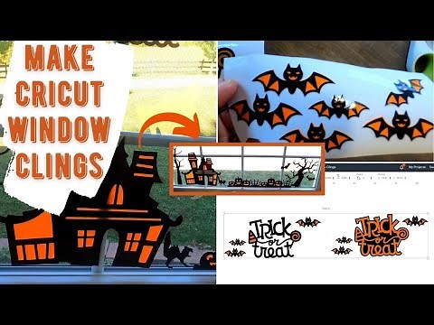 How To Use Cricut Window Cling Material / Make Halloween Window Decor!