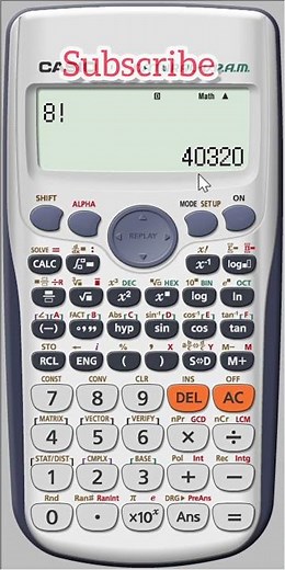 How to find Factorial of any number by calculator.