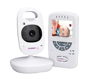 Lorex BB2411 2.4" Sweet Peek Video Baby Monitor with IR Night Vision and Zoom, White