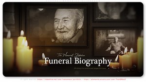 https://1.envato.market/GKRAem https://1.envato.market/gOavjA This 3d realized template is designed to honor the memory of the departed and tell their biography or life story in a careful and respectful tone. This dramatical and memorial slideshow project is a very useful and easy-to-set up template. It can be used to honor the memory of the departed, mark their life path and achievements by sharing their memories. There are placeholders where you can put photos of family and friends and other m