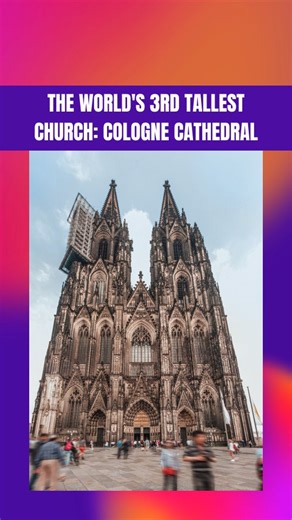 ⛪ A giant that touches the sky. Cologne Cathedral stands as the world’s 3rd tallest church — a Gothic masterpiece whose spires have pierced Europe’s skyline for centuries. #CologneCathedral #TallestChurches #GothicArchitecture #EuropeanLandmarks #SacredArchitecture #GermanyTravel #HistoricMonuments | Eyebiokin Kenny Peter