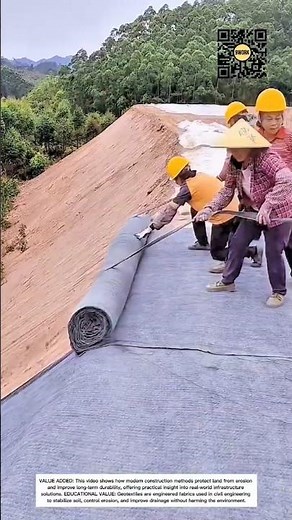 Geotextile Installation Process for Slope Protection and Soil Stabilization #9work