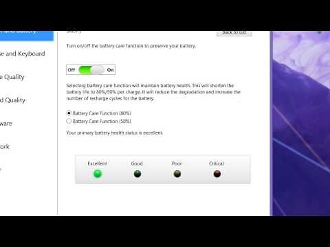 VAIO Control Center Part 1 : Power and Battery