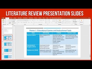 Literature Review Presentation Slides Example