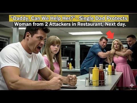 ​"Daddy, Can We Help Her?"- Single Dad Protects Woman from 2 Attackers in Restaurant, Next day.