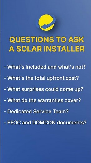 Ask your Solar Installer THESE Questions!