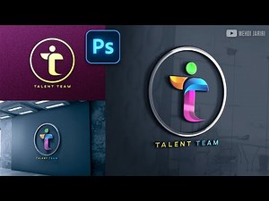 تصميم لوجو احترافي في الفوتوشوب | T Logo Design in photoshop