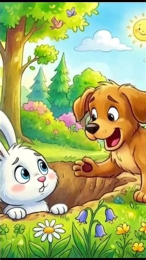 Dog and Rabbit Friendship Story 🐶🐰 | Short Moral Story #shortd