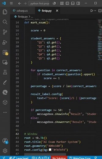 AI Exam Marker with Python 🤯📚 | #shorts #python #programming