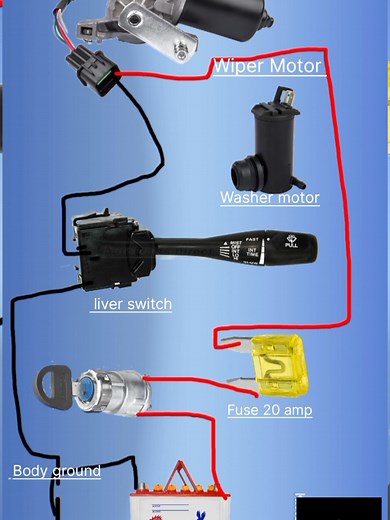 Car Wiper Motor and Washer Motor Connection Guide