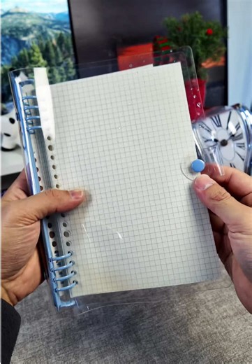 TikTok shop haul [Waterproof Loose-Leaf Notebook] Waterproof & Moisture-Proof 240-Page A5 PVC Transparent Loose-Leaf Notebook | Replaceable Refillable Binder for Daily Writing, Office, and Study Use Composition Notebook