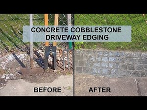 DIY Concrete Cobblestone Driveway Edging