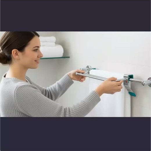 The Magic Bar on Instagram: "THE MAGIC BAR is a Functional Gift that they actually need! It’s the World’s First and Only Instant Towel Bar “doubler”! It instantly organizes your space — no tools, no adhesives, no suction cups that only work on glass… sometimes! It simply hooks onto your existing towel bar (or even shower glass) and looks like it belongs there. Renter friendly to the core! The Double version creates an air gap so towels dry in half the time. When you don’t need it, it collapses a