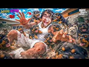 GTA V : Franklin Attacked By Chop’s 1000 Dangerous Puppies! 😨🐕