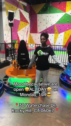 Bounce into the happiest place ever! 🎉🛝 📍 30 Waterchase Drive, Rocky Hill, CT 06067 📍 🤩 Monday, January 19th, we will be open from 10AM-9PM! 🤩 #connecticut #foryoupage #family #rockyhill #ct