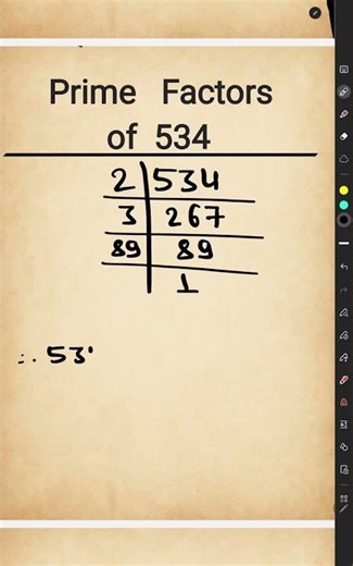 Prime Factors of 534 l Prime Factorization of 534