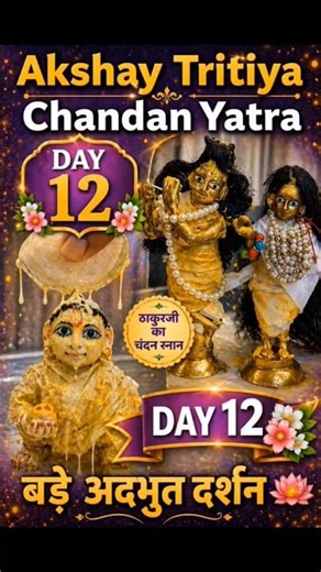 Day 12 Chandan Yatra | Thakur Ji Beautiful Darshan 💛🙏