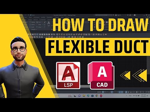 How to draw easily a flexible duct in AutoCAD 2023 using an AutoCAD Lisp