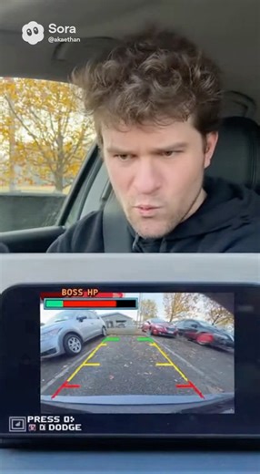 Guy Uses Backup Camera Like a Gaming Monitor 😂