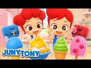 Colorful Ice Cream & Candy Vending Machine! 🍦🍭 | Rainbow Food Songs | Compilation | JunyTony