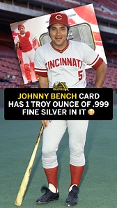 91K views · 448 reactions | This Johnny Bench baseball card has 1 troy ounce of .999 fine silver in it  #BaseballCards #TheHobby #WhoDoYouCollect | Steel City Collectibles | Facebook