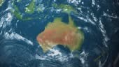 Earth zoom to Australia satellite view
