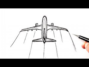 How to draw a Airplane easy