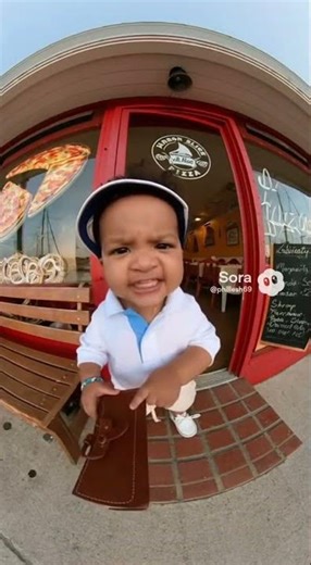 Baby Boss Walks Into a Pizza Shop 😳🍕 #Shorts